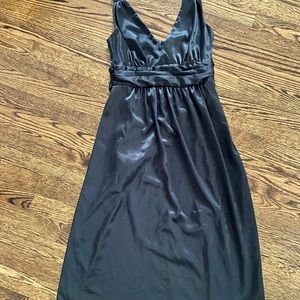 ✨host pick✨ Ripe Australia Maternity Black Satin Dress + Waist Tie (XS)